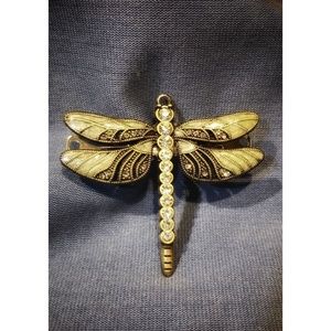 Dragonfly Rhinestone Embellished Hair Clip
